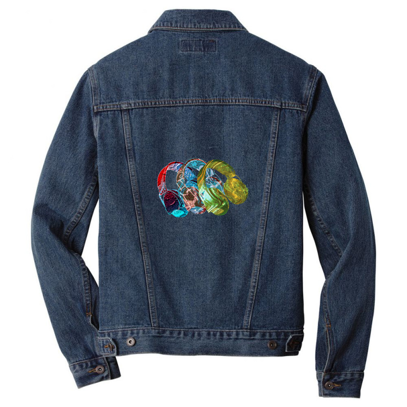 Awesome Deejay Headphones Men Denim Jacket by SarahWhitfield | Artistshot