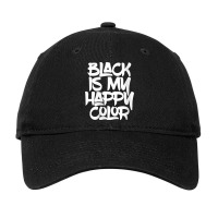 Womens Black Is My Happy Darker Color Light Medium Dark Emo Punk V Nec Adjustable Cap | Artistshot