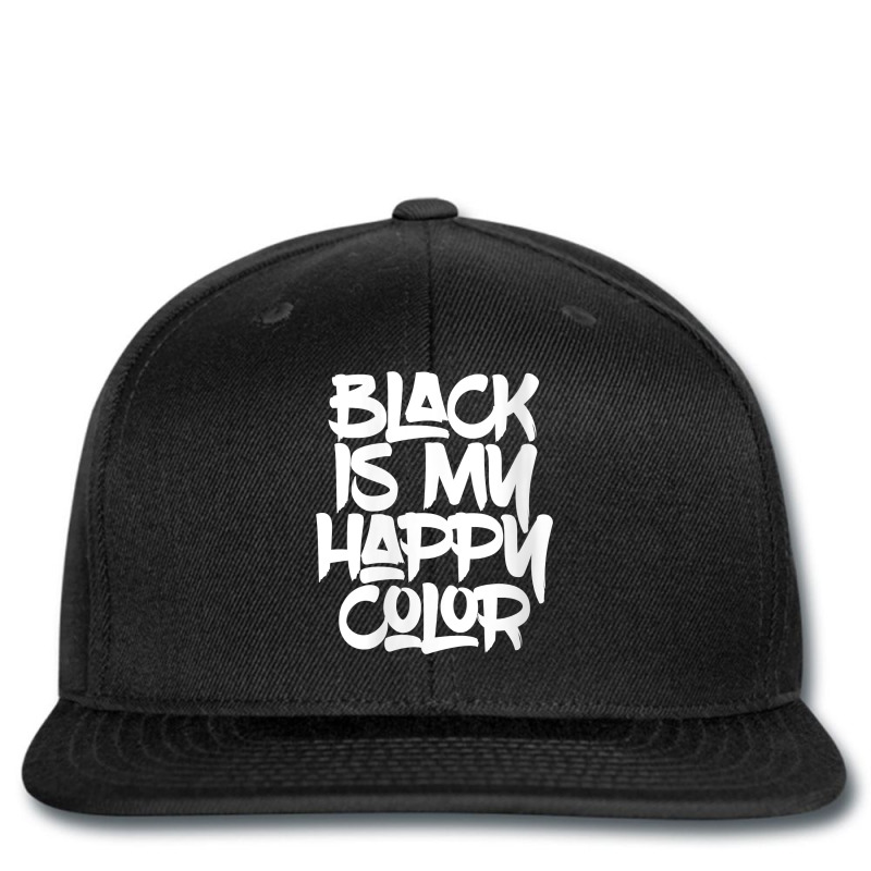 Womens Black Is My Happy Darker Color Light Medium Dark Emo Punk V Nec Printed hat by cm-arts | Artistshot