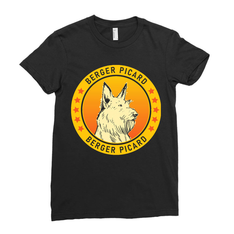 Berger Picard Berger Picard Dog Portrait Ladies Fitted T-Shirt by beaverbuck | Artistshot