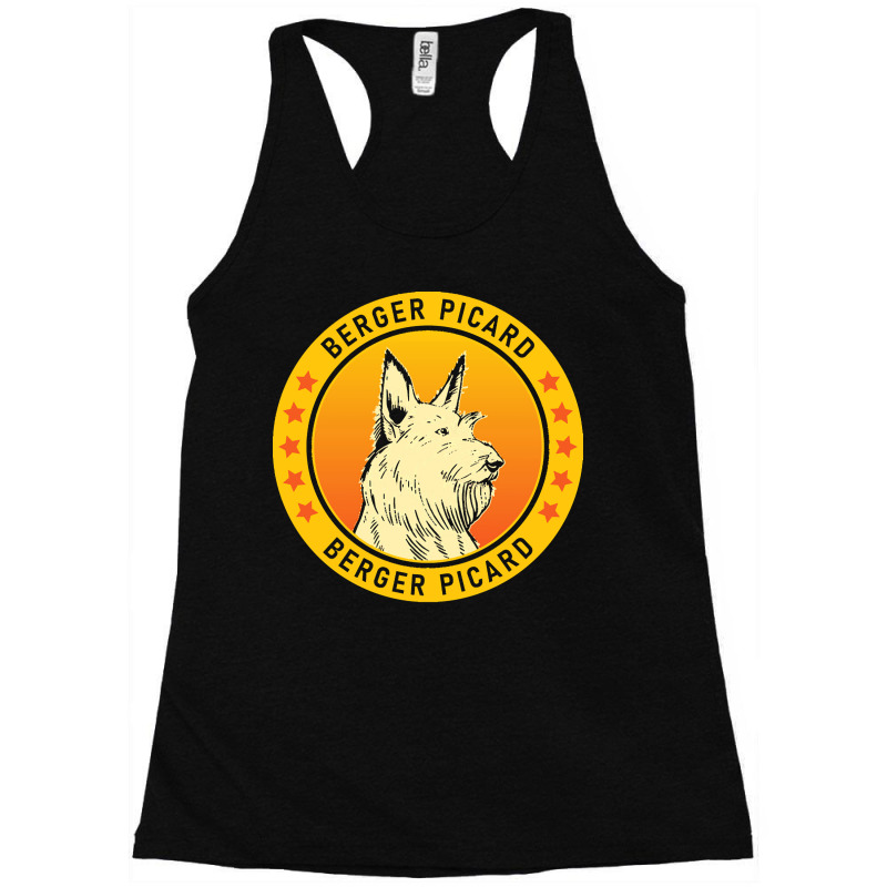 Berger Picard Berger Picard Dog Portrait Racerback Tank by beaverbuck | Artistshot