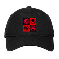 Black Metal Pentagramsblack Amp Red Adjustable Cap | Artistshot