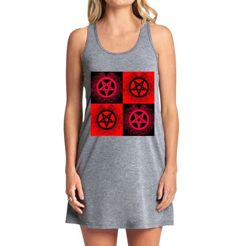 Black Metal Pentagramsblack Amp Red Tank Dress by SEANMCDONOUGH | Artistshot