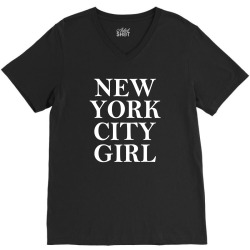 New York City Girl V-Neck Tee | Artistshot
