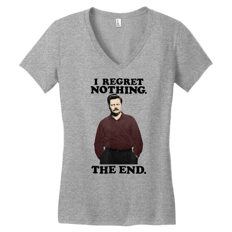 Parks & Recreation I Regret Nothing T Shirt Women's V-Neck T-Shirt by cm-arts | Artistshot