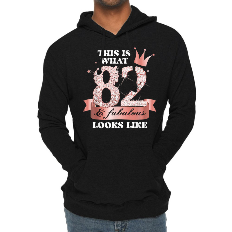 82 & Fabulous I Black Peach Party Group Candid Photo Outfit Lightweight Hoodie | Artistshot