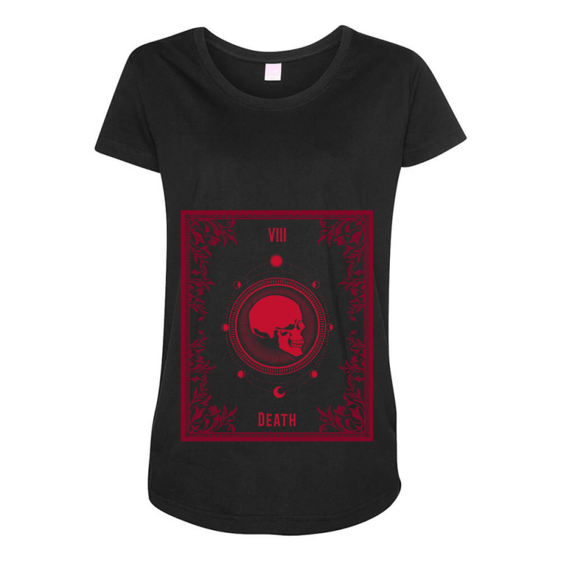 Death  Skull Tarot Card Maternity Scoop Neck T-shirt by SEANMCDONOUGH | Artistshot