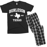 Burleson Texas Tx Vintage State Athletic Style Premium Men's T-shirt Pajama Set | Artistshot