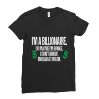 Bad At Math Quote Dollar Sign Ladies Fitted T-shirt | Artistshot