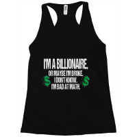 Bad At Math Quote Dollar Sign Racerback Tank | Artistshot