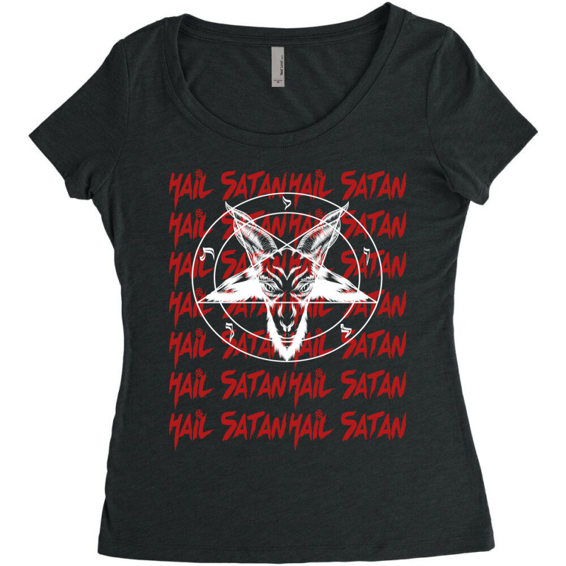 Hail Satan Women's Triblend Scoop T-shirt by SEANMCDONOUGH | Artistshot