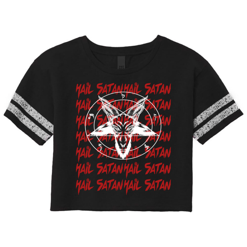 Hail Satan Scorecard Crop Tee by SEANMCDONOUGH | Artistshot