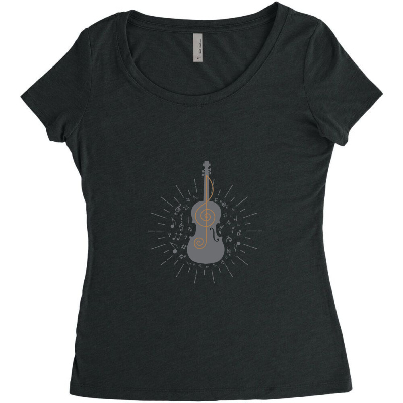 Cello Musical Instrument Classical Women's Triblend Scoop T-shirt by AlmaWilliams | Artistshot