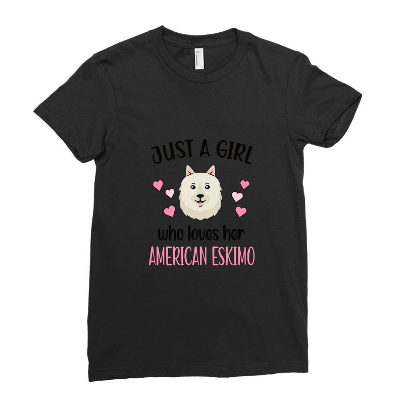 American Eskimo Girl American Eskimo Mom Dog Lover 1 Ladies Fitted T-Shirt by CharlieFairchild | Artistshot