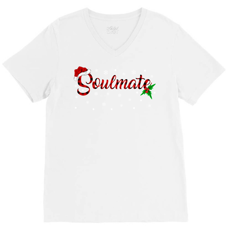 Matching Family Buffalo Plaid Soulmate Christmas Pajama Long Sleeve T V-Neck Tee by cm-arts | Artistshot