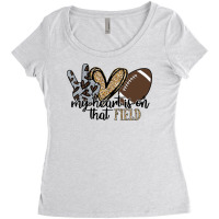 Football My Heart Is On That Field Football Lovers Spirited Sport 39 F Women's Triblend Scoop T-shirt | Artistshot