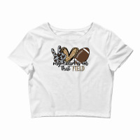 Football My Heart Is On That Field Football Lovers Spirited Sport 39 F Crop Top | Artistshot