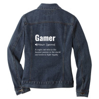 Epic Gamer - Cool Gamers Quote Funny - Typical Gaming Ladies Denim Jacket | Artistshot