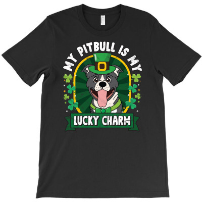 Pitbull Is My Lucky Charm St Patricks T-shirt Designed By Irma Rahmawati
