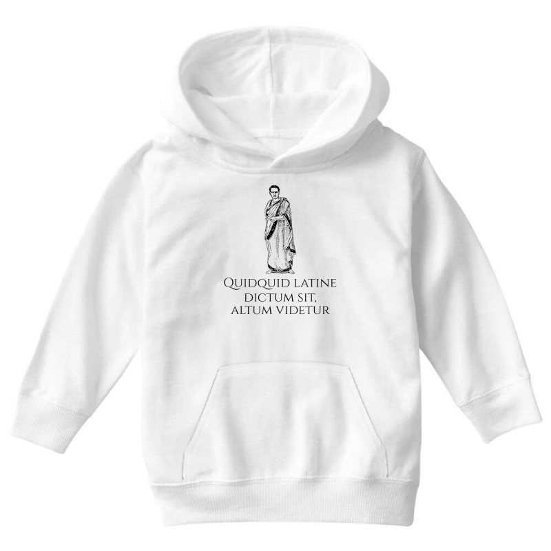 Latin Saying Ancient Rome Classical Roman Quote Youth Hoodie by cm-arts | Artistshot