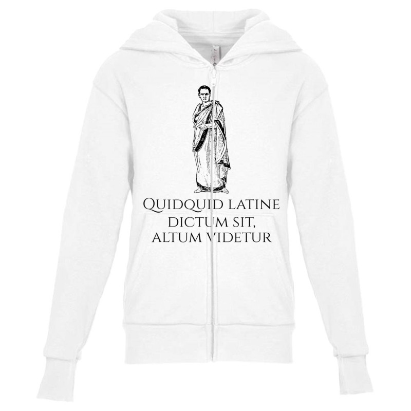 Latin Saying Ancient Rome Classical Roman Quote Youth Zipper Hoodie by cm-arts | Artistshot