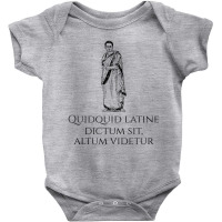 Latin Saying Ancient Rome Classical Roman Quote Baby Bodysuit | Artistshot