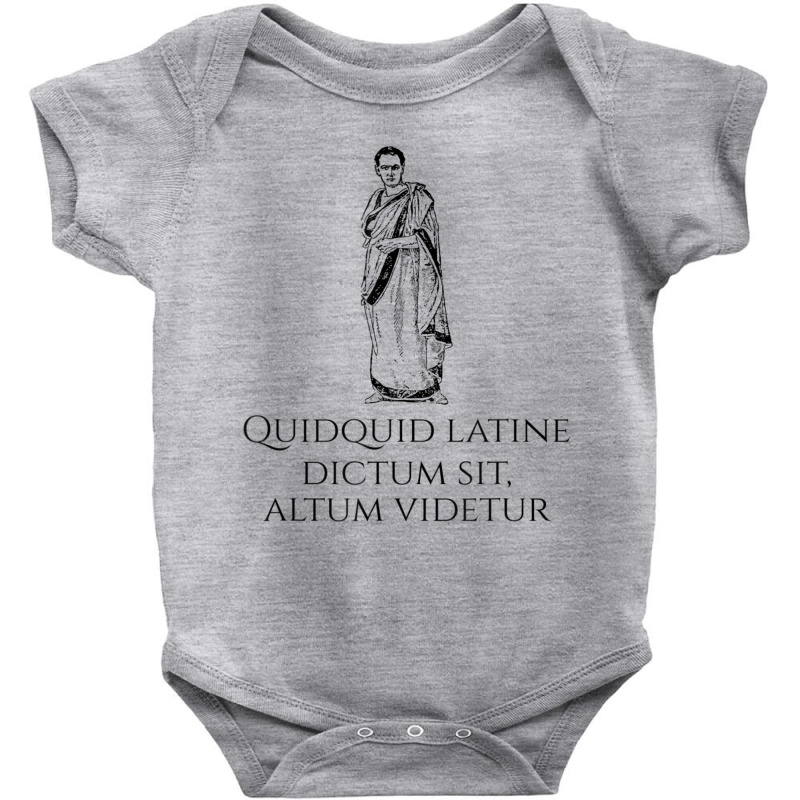 Latin Saying Ancient Rome Classical Roman Quote Baby Bodysuit by cm-arts | Artistshot