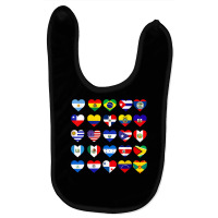 All Latin American Flags Countries Hispanic Heritage Month T Shirt Baby Bibs | Artistshot