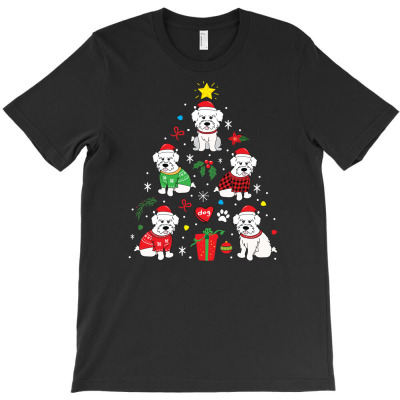 Maltese Christmas Ornament Tree T-shirt Designed By Irma Rahmawati
