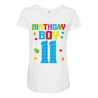 Master Builder 11th Birthday Boy 11 Year Building Bricks T Shirt Maternity Scoop Neck T-shirt | Artistshot