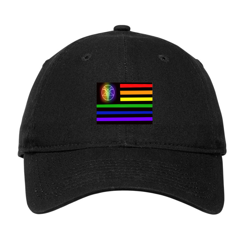 Satanic Temple Pride Flag Adjustable Cap by SEANMCDONOUGH | Artistshot