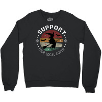 Support Your Coven Witchy Halloween Witch Coven Vibe Crewneck Sweatshirt | Artistshot