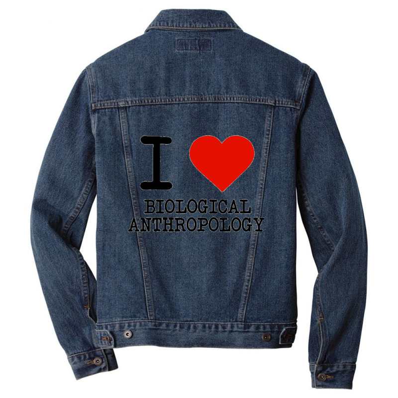 I Love Biological Anthropology Men Denim Jacket by cm-arts | Artistshot