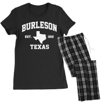 Burleson Texas Tx Vintage State Athletic Style Premium Women's Pajamas Set | Artistshot