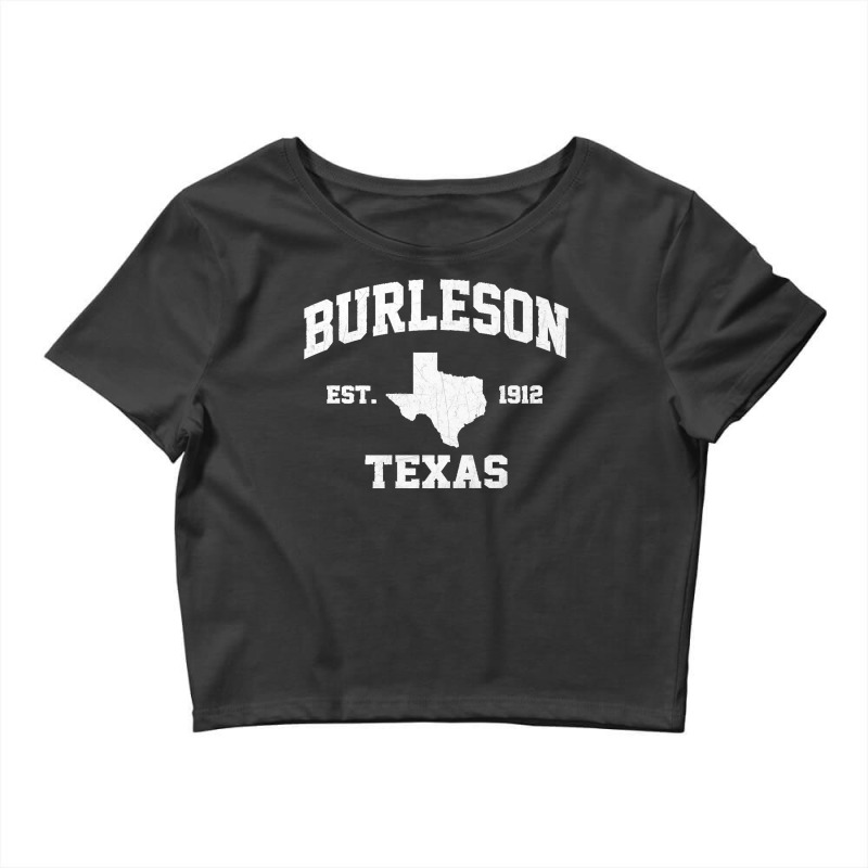 Burleson Texas Tx Vintage State Athletic Style Premium Crop Top by LUISRTORRES | Artistshot