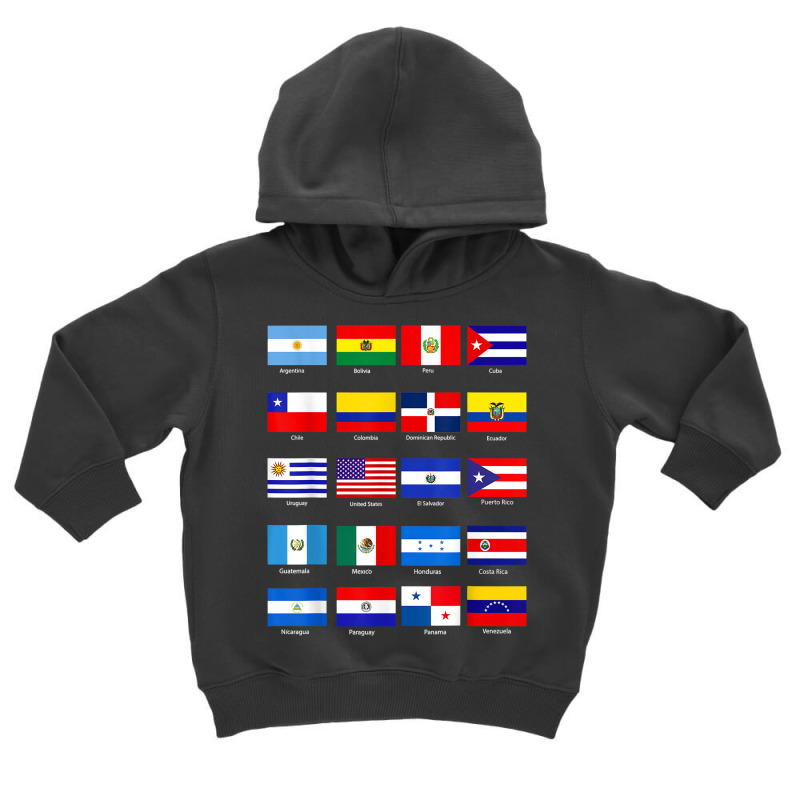 All Latin American Flags Countries Hispanic Heritage Month T Shirt Toddler Hoodie by cm-arts | Artistshot