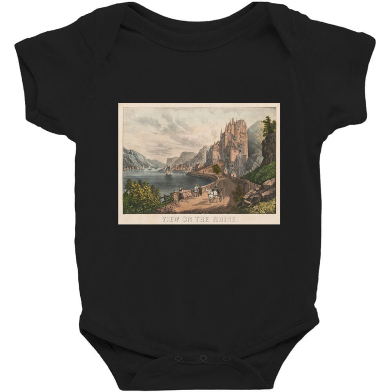 Vintage Rhine River Illustration (1907) Sweatshirt Baby Bodysuit by cm-arts | Artistshot