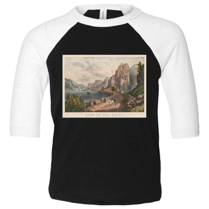 Vintage Rhine River Illustration (1907) Sweatshirt Toddler 3/4 Sleeve Tee by cm-arts | Artistshot