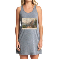 Vintage Rhine River Illustration (1907) Zip Hoodie Tank Dress | Artistshot