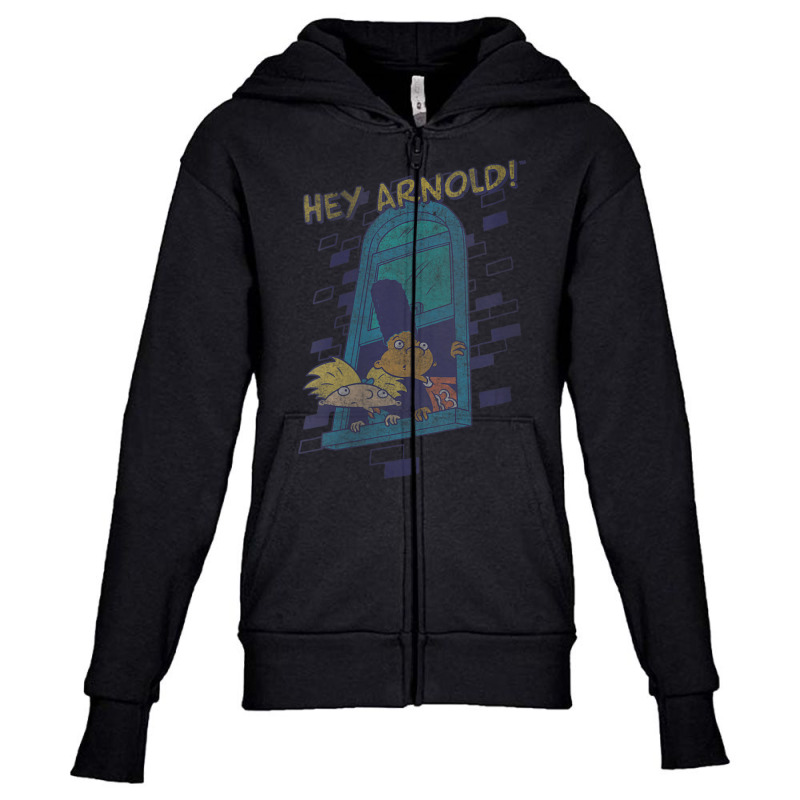 Womens 90s Hey Arnold On The Lookout V-neck Youth Zipper Hoodie by cm-arts | Artistshot