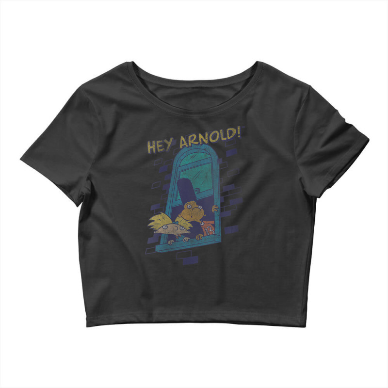 Womens 90s Hey Arnold On The Lookout V-neck Crop Top by cm-arts | Artistshot