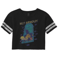 Womens 90s Hey Arnold On The Lookout V-neck Scorecard Crop Tee | Artistshot