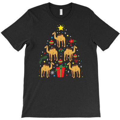 Camel Christmas Ornament Tree T-shirt Designed By Irma Rahmawati