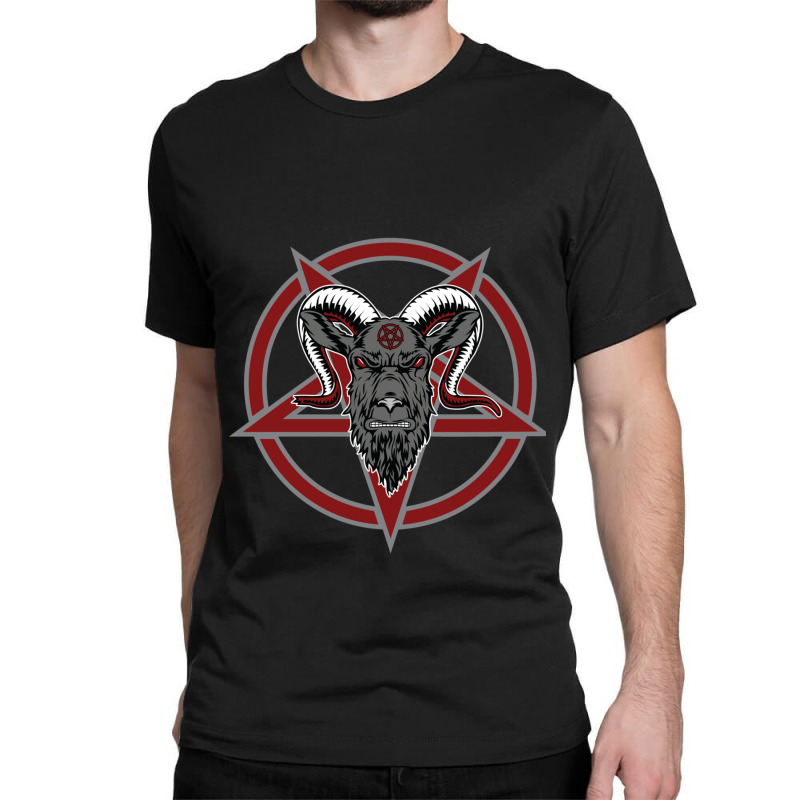 Pentagram Goat Dark Ground Classic T-shirt by SEANMCDONOUGH | Artistshot