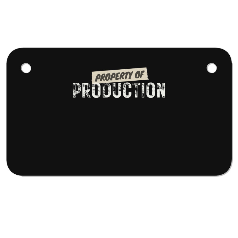 Property Of Production (filmtv) Motorcycle License Plate | Artistshot