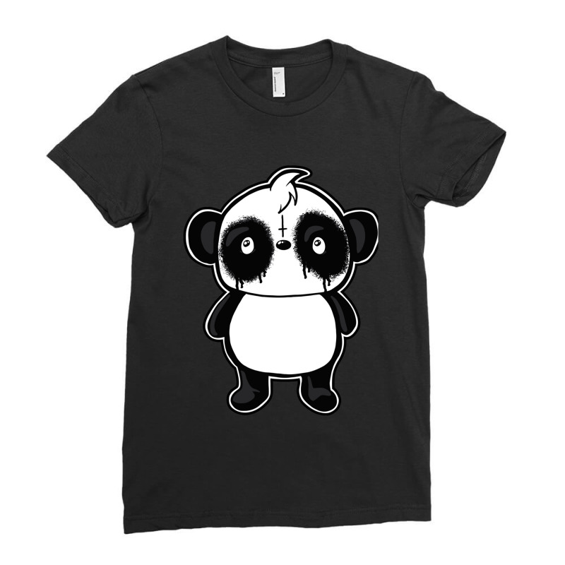 Panda Satan Ladies Fitted T-Shirt by cm-arts | Artistshot