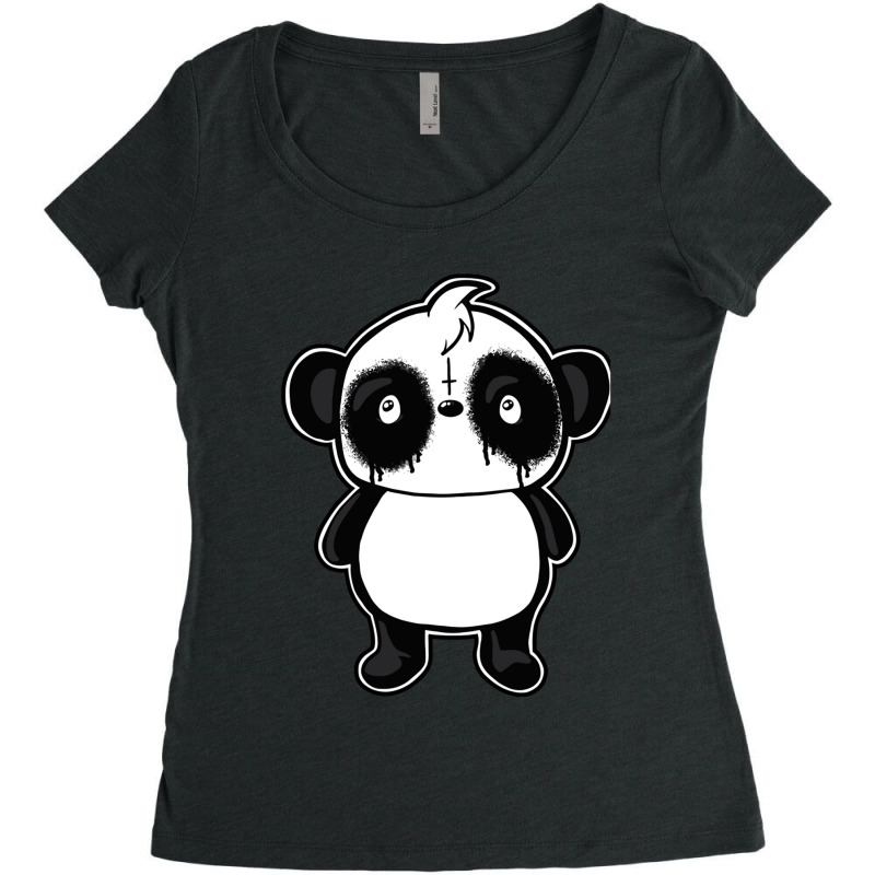 Panda Satan Women's Triblend Scoop T-shirt by cm-arts | Artistshot