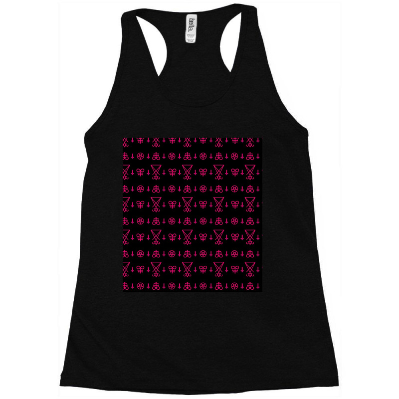 Pink Satanic Sigils  Black Mass Sleeveless Top Racerback Tank by SEANMCDONOUGH | Artistshot