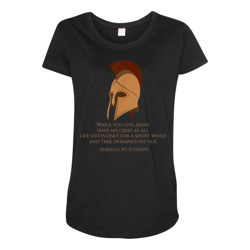 Ancient Greece   Seikilos Epitaph   Greek Music History Maternity Scoop Neck T-shirt | Artistshot