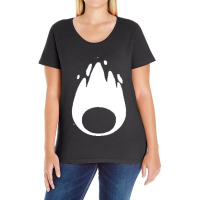 Calcifer Minimal White Classic Ladies Curvy T-shirt | Artistshot